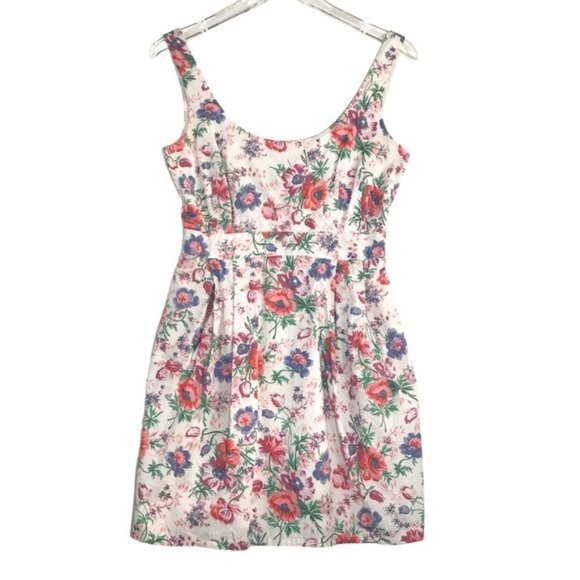 JACK WILLS Fabulously British 100% Cotton Floral Garden Cottagecore Mini Dress - Picture 5 of 11